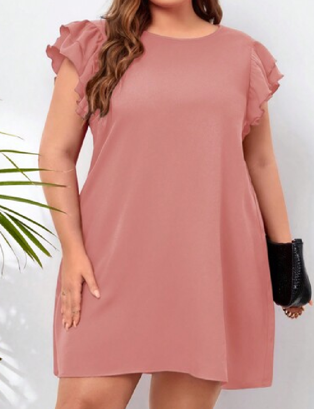 Rochie scurta SHEIN CURVE, roz