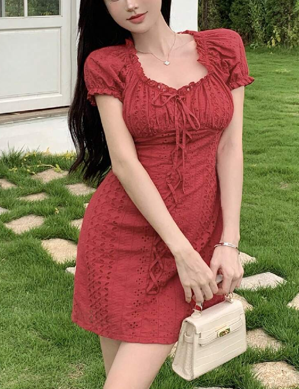 Rochie scurta Dazy, rosu