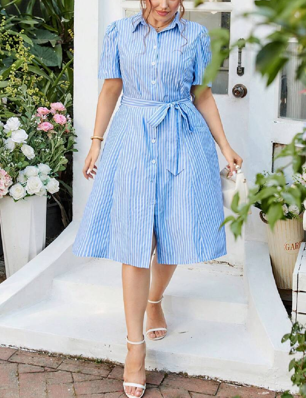 Rochie medie SHEIN CURVE, albastru