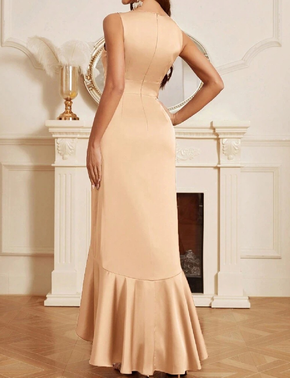 Rochie lunga SHEIN, crem - 1 | YEO