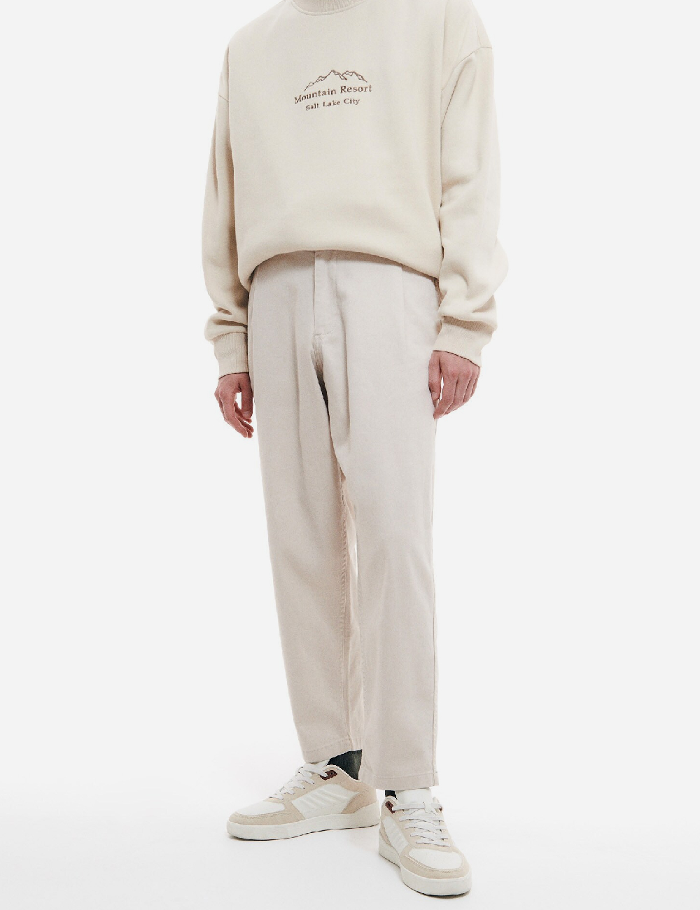 Pantaloni Reserved, crem