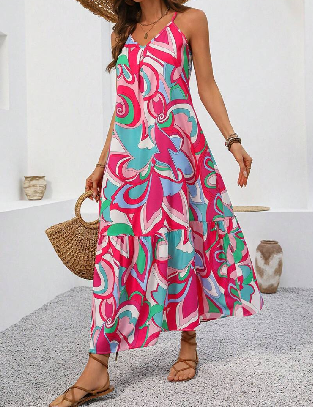 Rochie lunga SHEIN, mix culori
