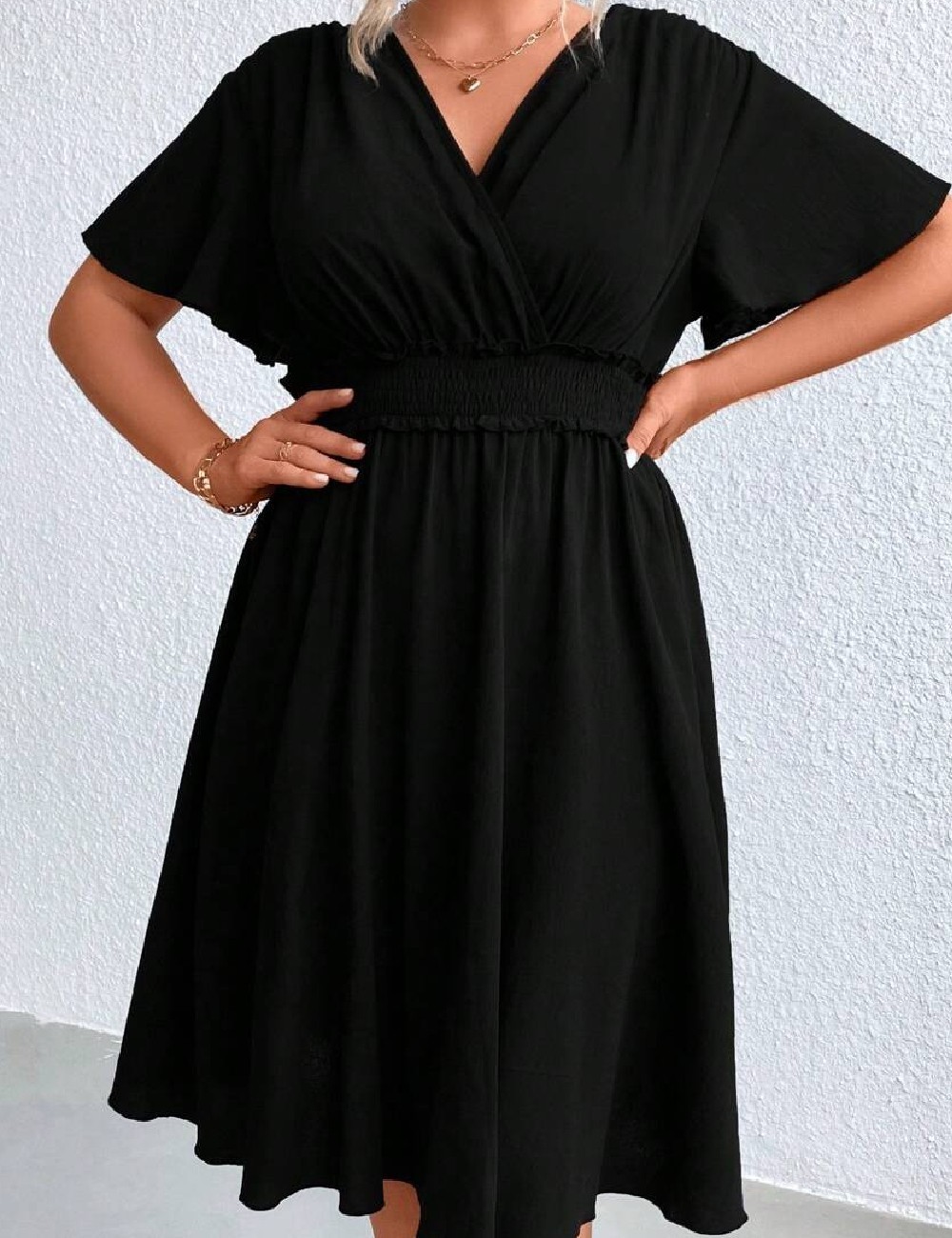 Rochie scurta SHEIN CURVE, negru - 1 | YEO