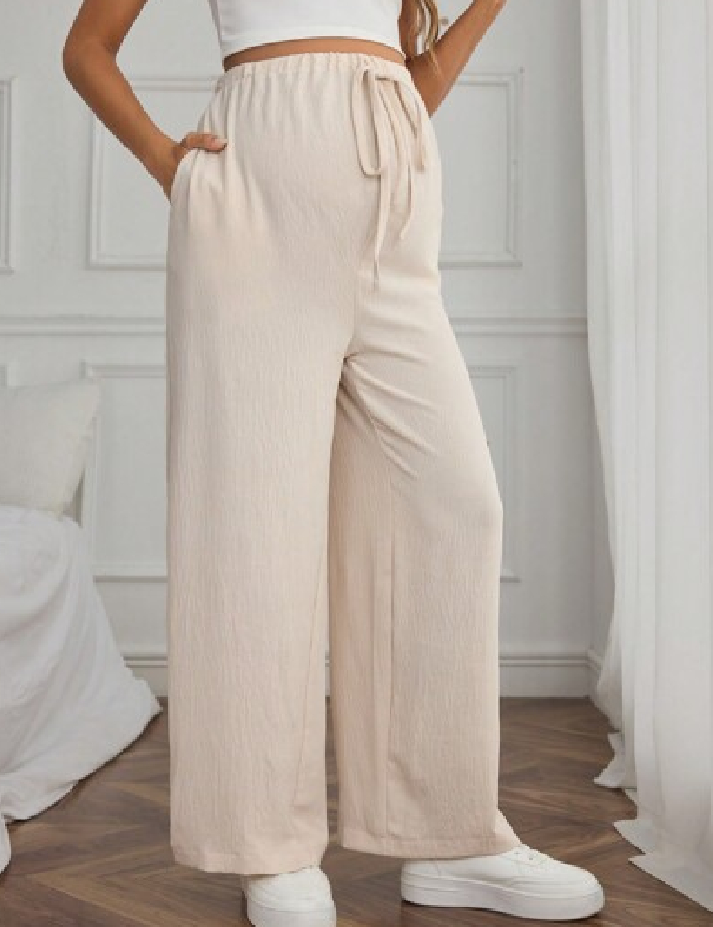 Pantaloni SHEIN Maternity, crem