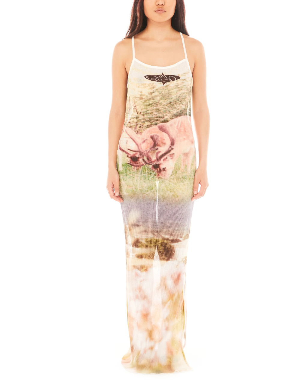 Rochie lunga Basic Pleasure Mode, mix culori