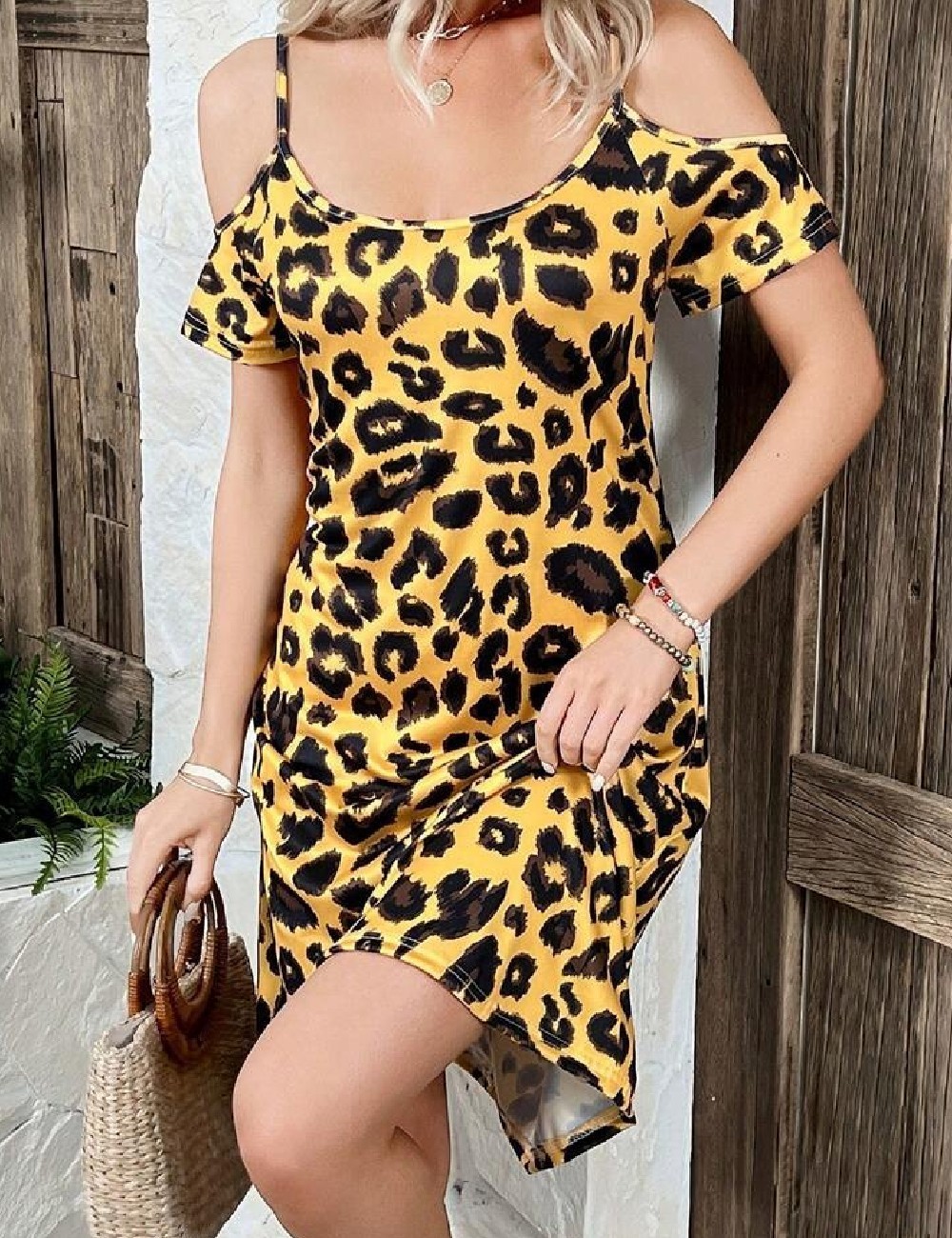 Rochie scurta SHEIN, animal print - 1 | YEO