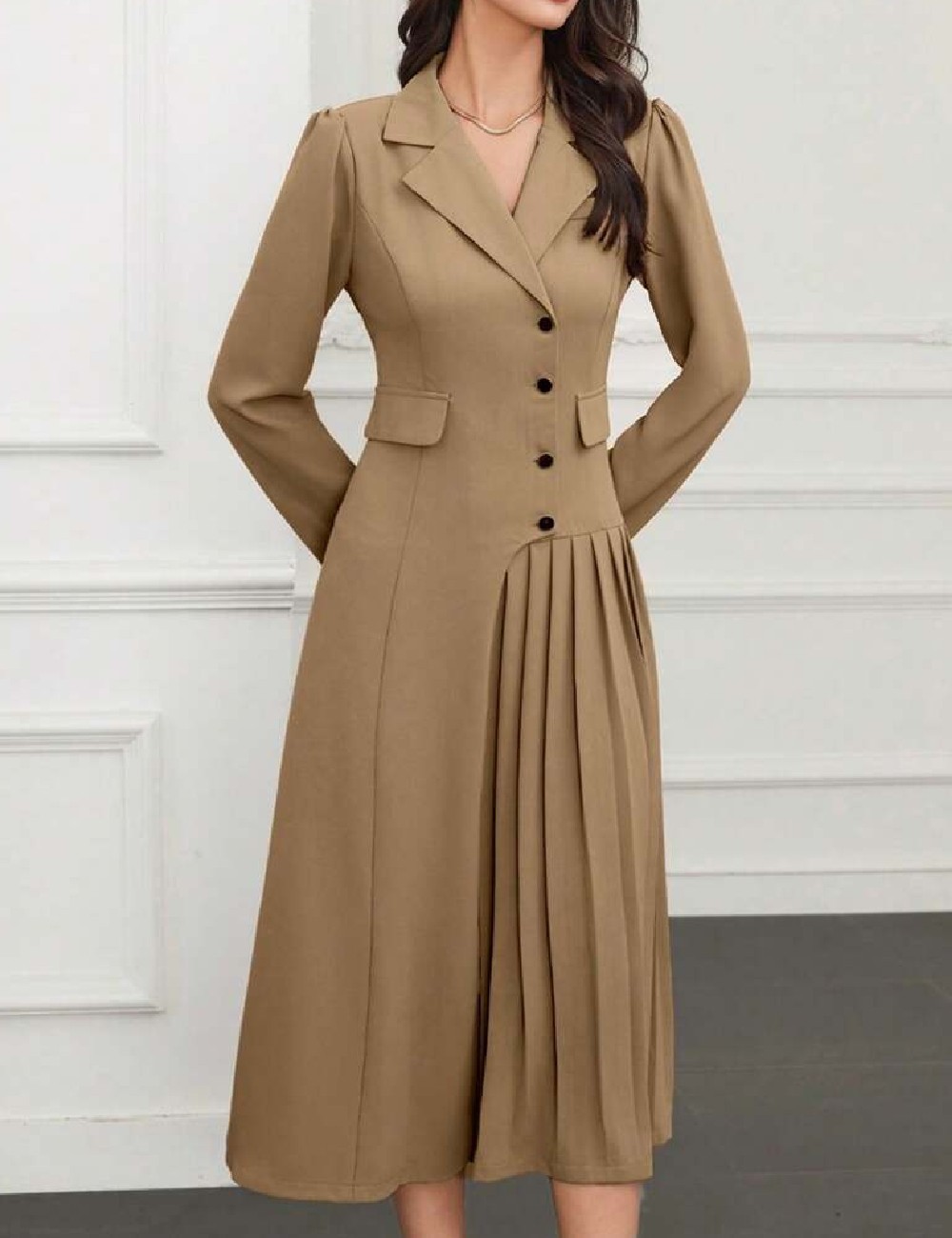 Rochie medie SHEIN, maro - 1 | YEO