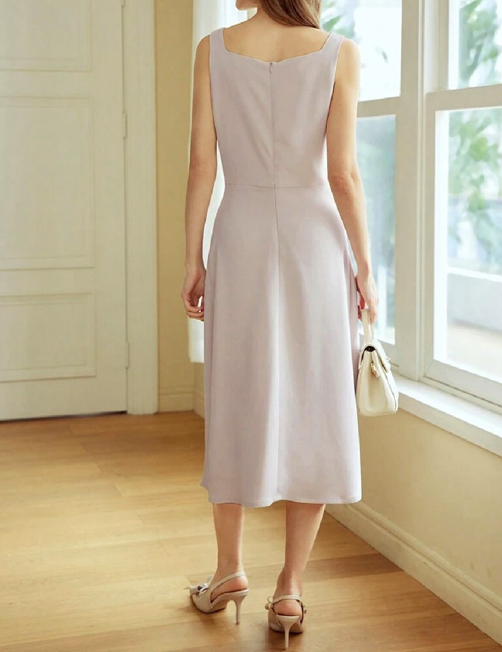 Rochie medie MOTF, roz pal - 1 | YEO
