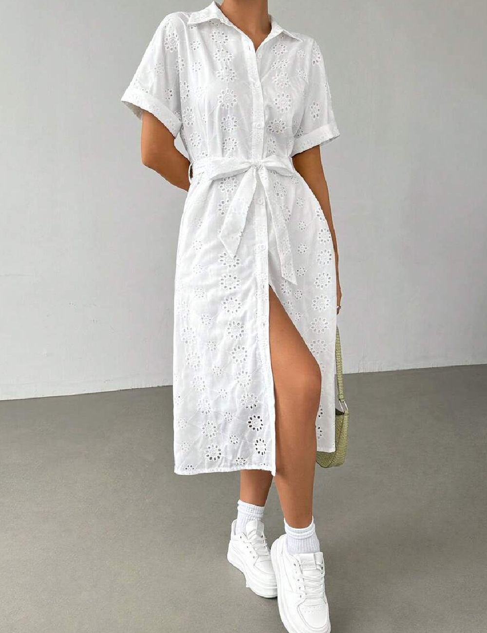Rochie medie SHEIN, alb