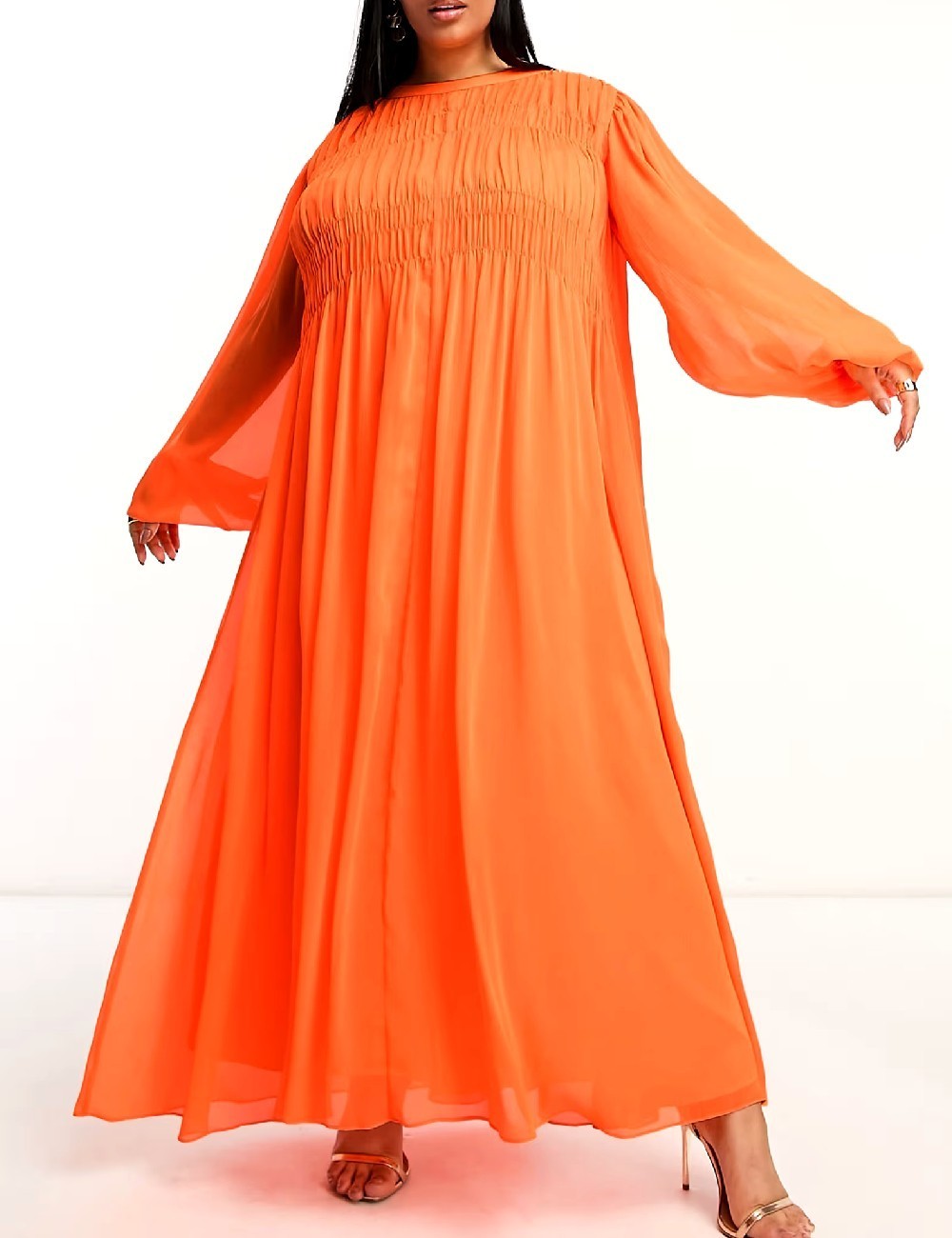 Rochie lunga ASOS, portocaliu - 1 | YEO