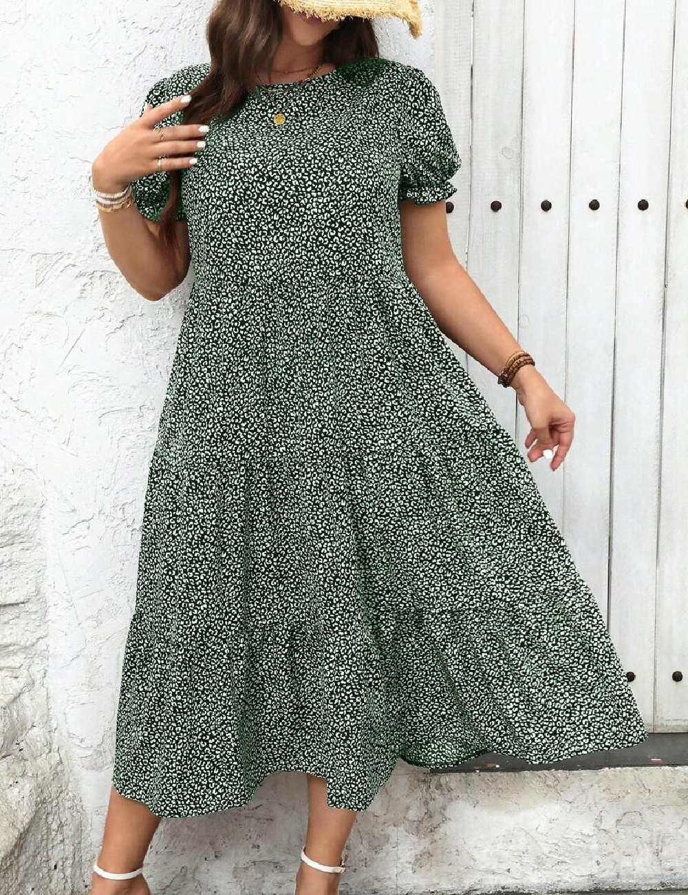 Rochie medie SHEIN CURVE, verde