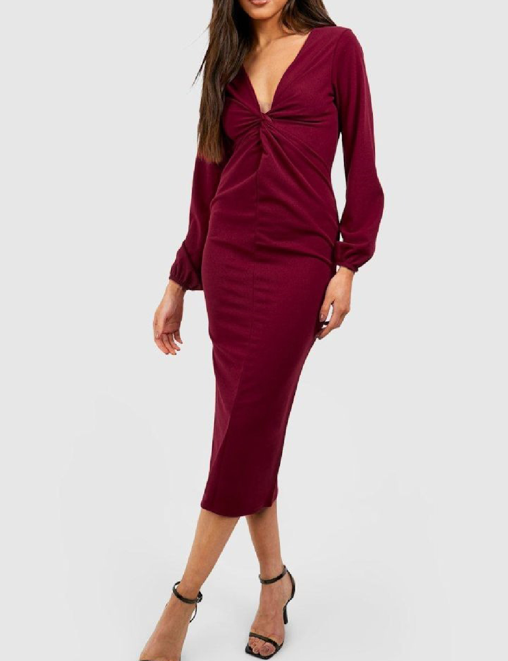 Rochie medie Boohoo, rosu