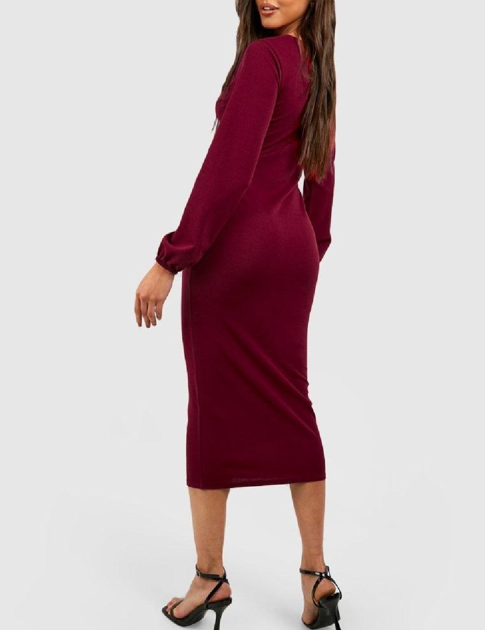 Rochie medie Boohoo, rosu - 1 | YEO