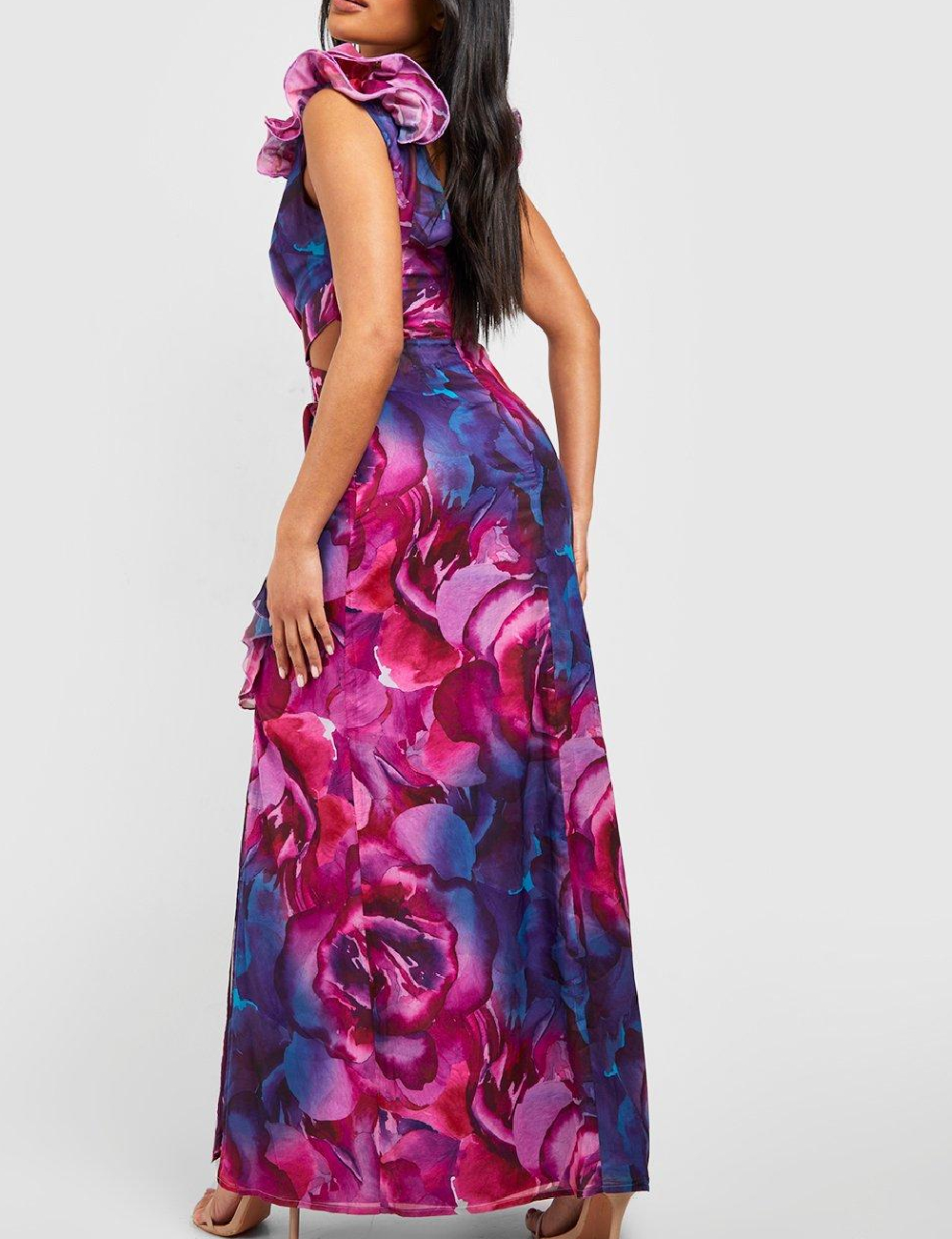 Rochie lunga Boohoo, roz - 1 | YEO
