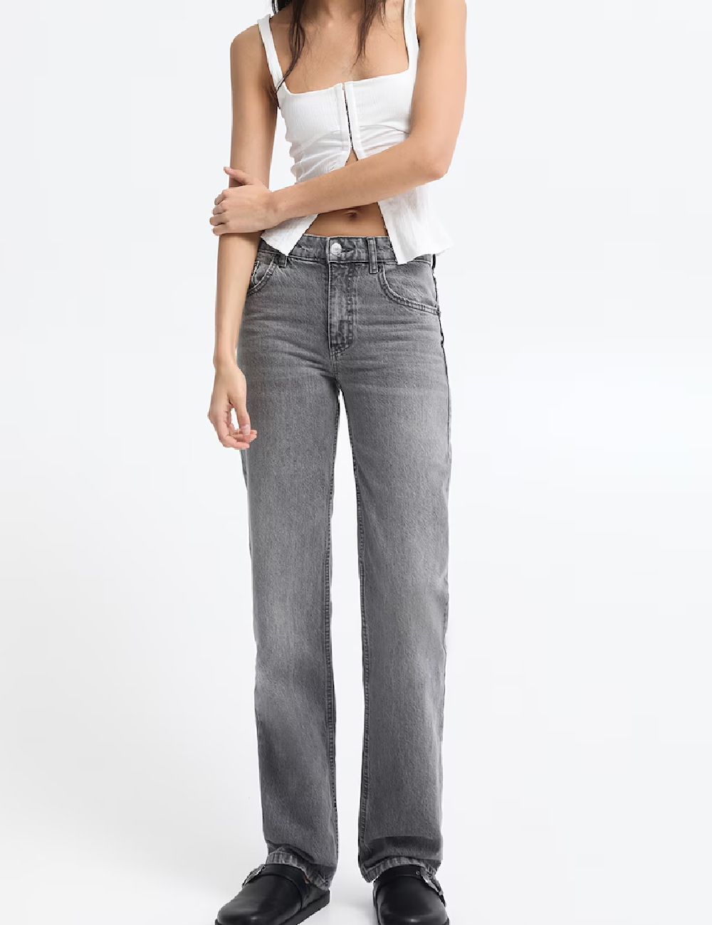 Blugi Pull&Bear, gri