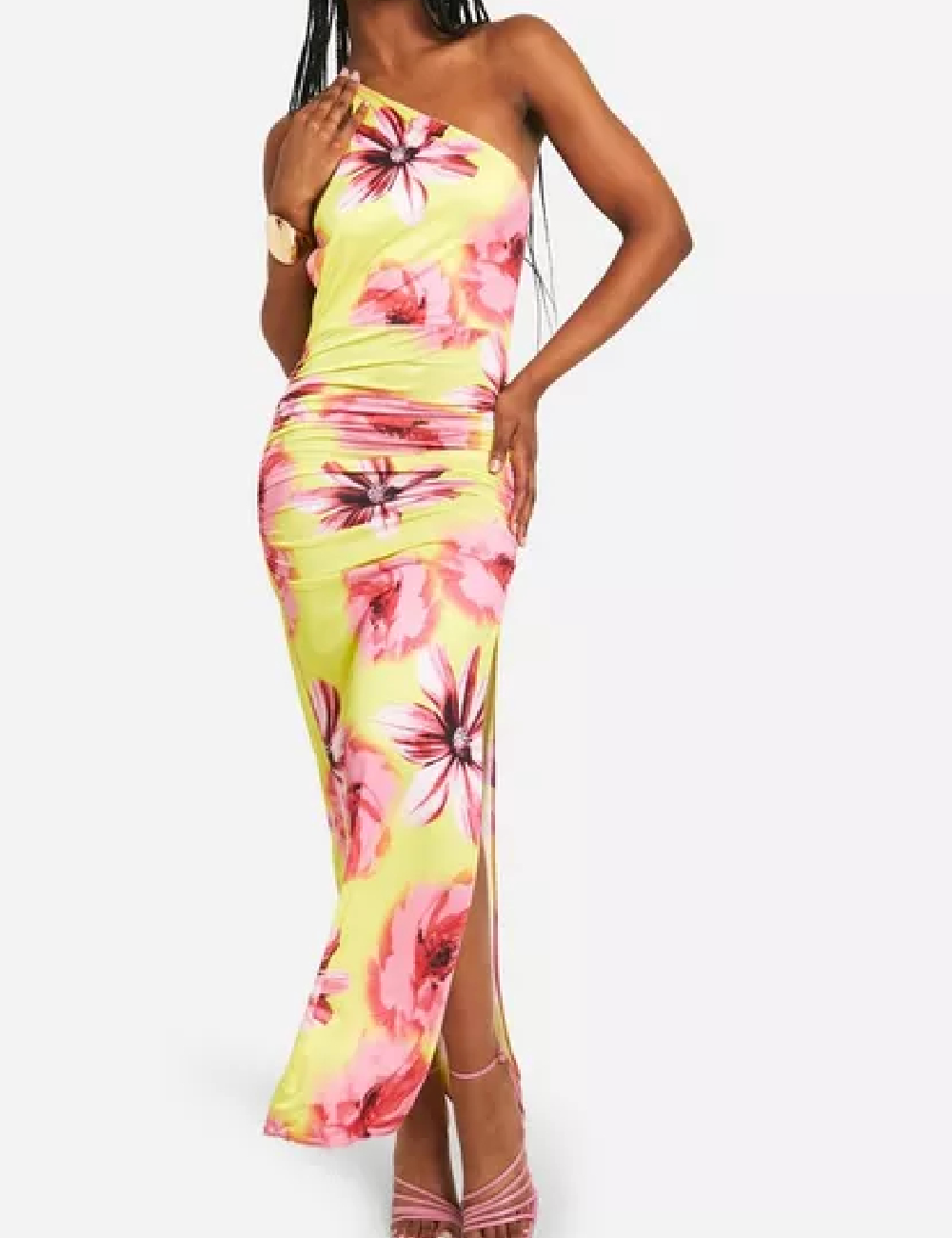 Rochie lunga Boohoo, floral print