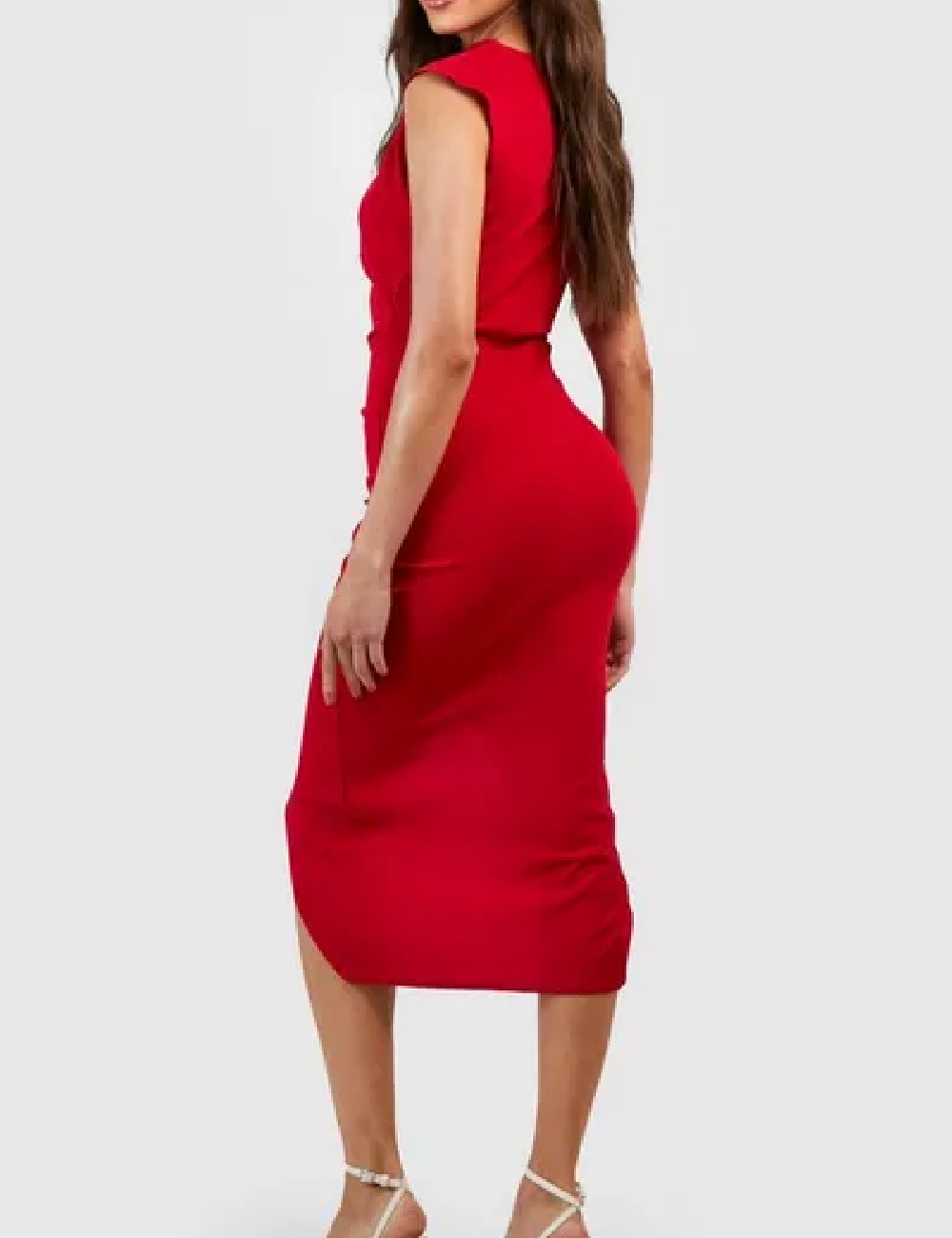 Rochie medie Boohoo, rosu - 1 | YEO