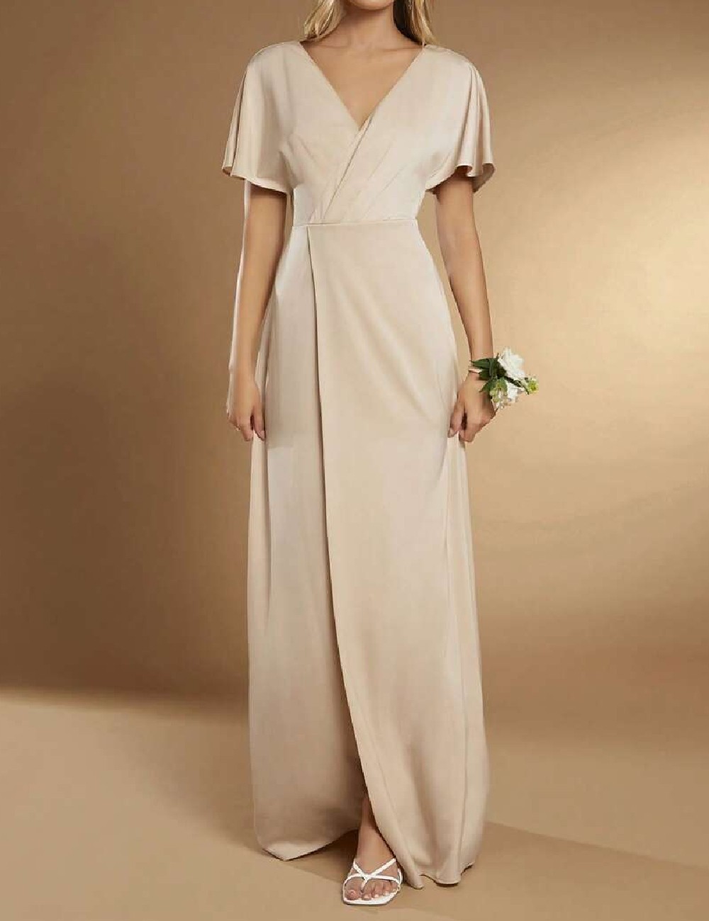 Rochie lunga SHEIN, crem - 1 | YEO