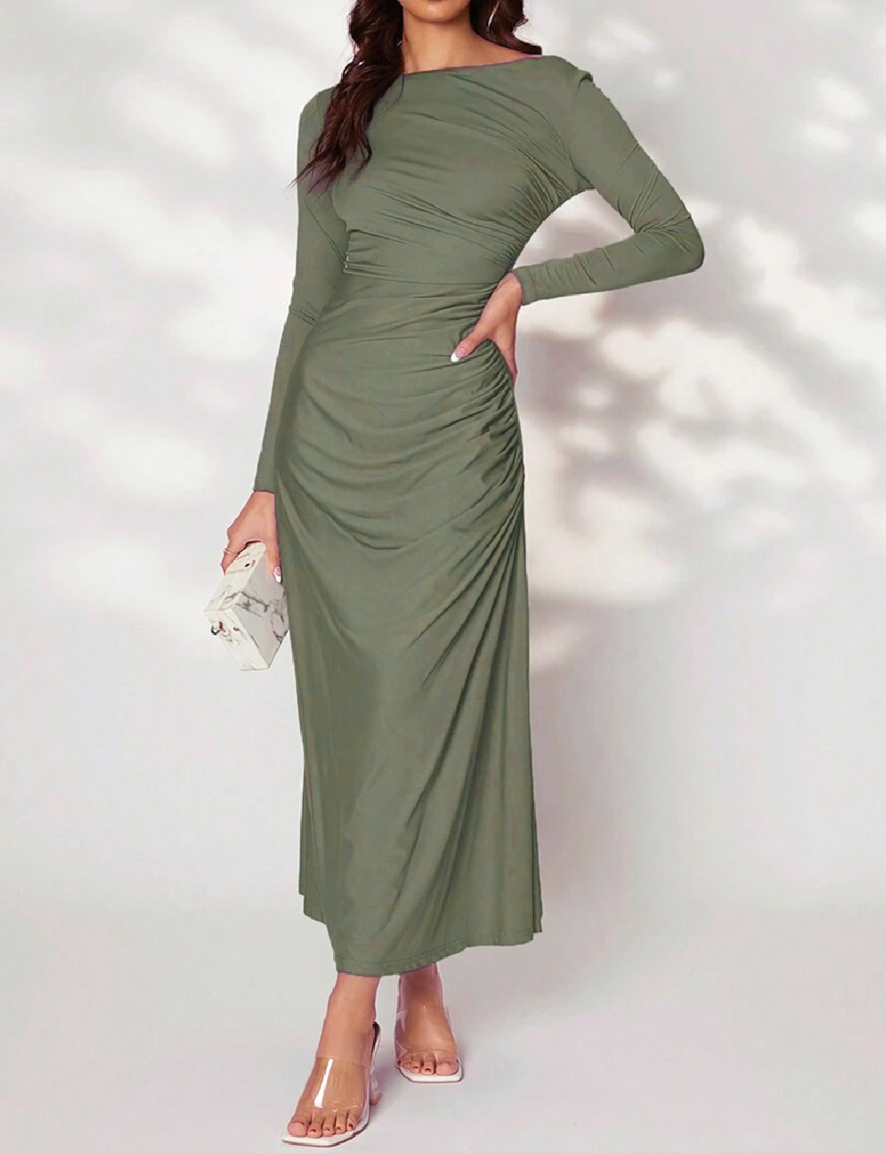 Rochie lunga SHEIN, verde