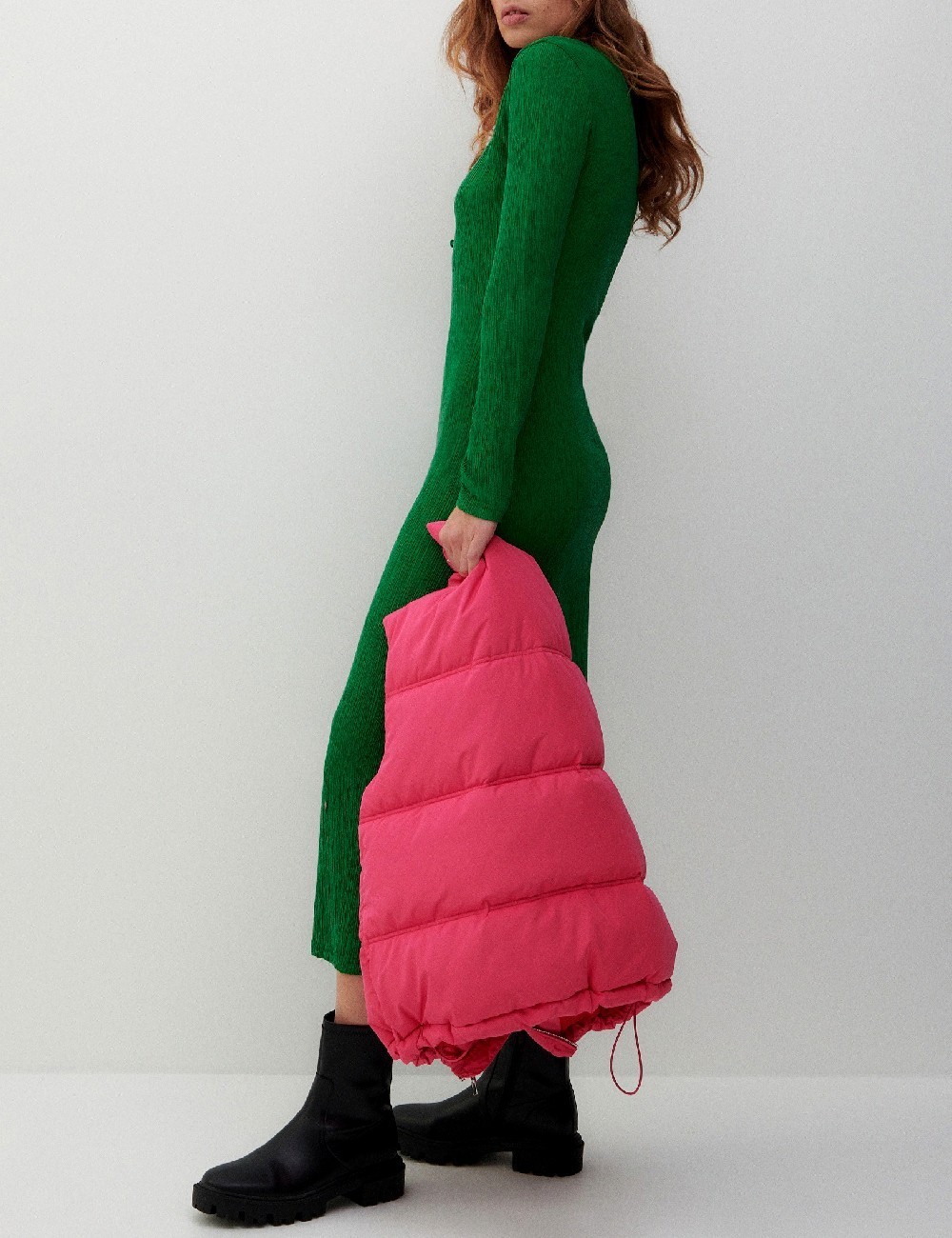 Rochie lunga Reserved, verde - 1 | YEO