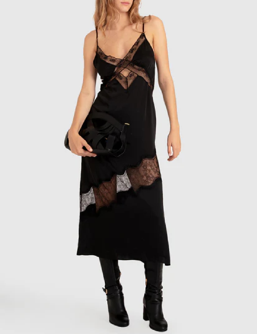 Rochie medie Belle & bloom, negru