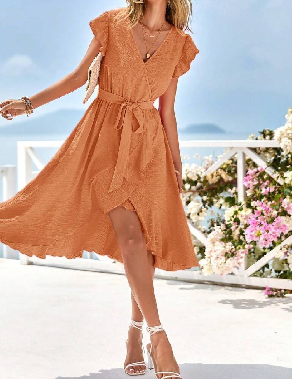 Rochie medie SHEIN, portocaliu - 1 | YEO