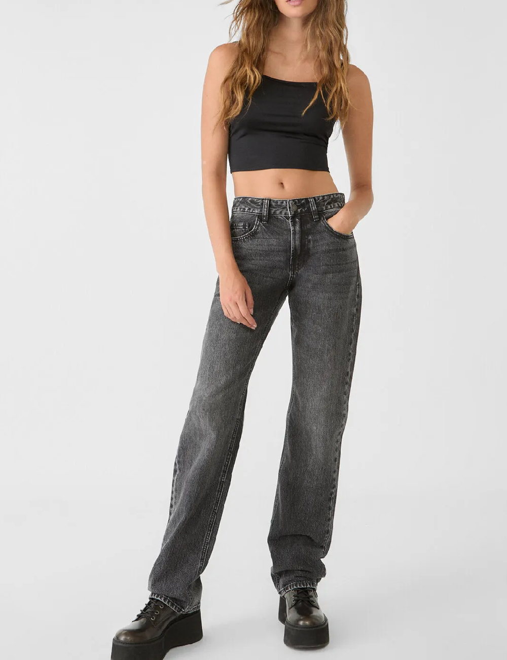 Blugi Stradivarius, gri