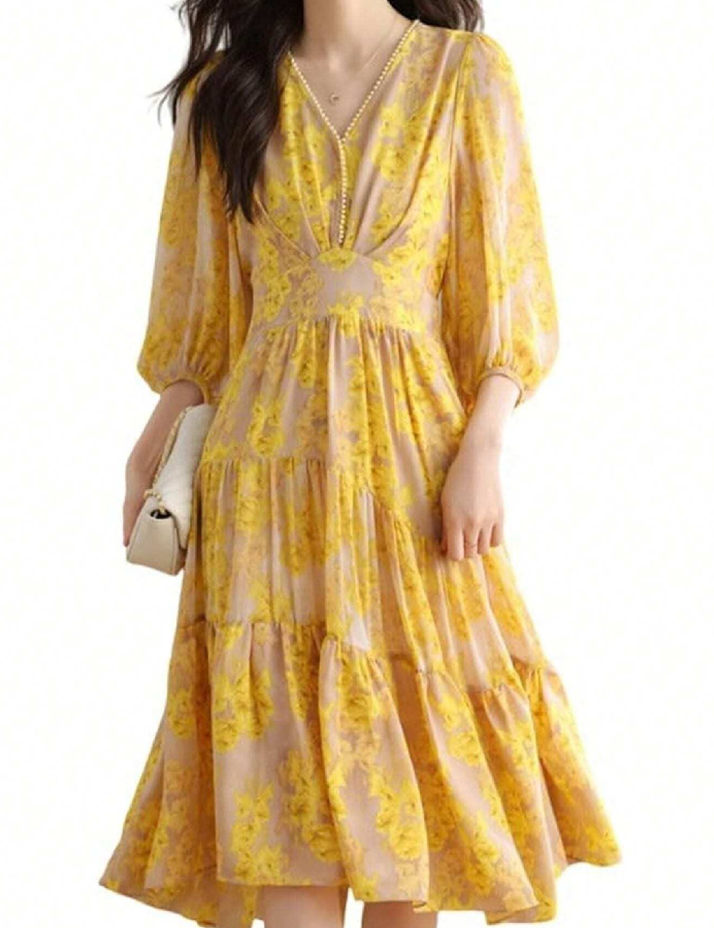 Rochie medie SHEIN, galben