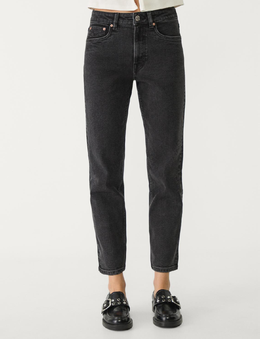 Blugi Stradivarius, negru - 1 | YEO
