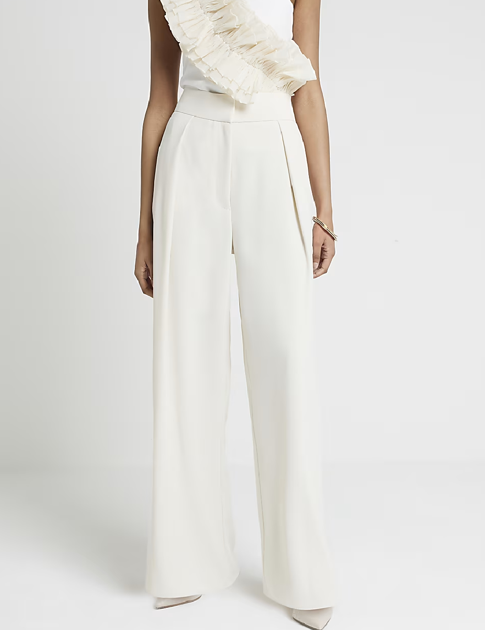 Pantaloni River Island, crem