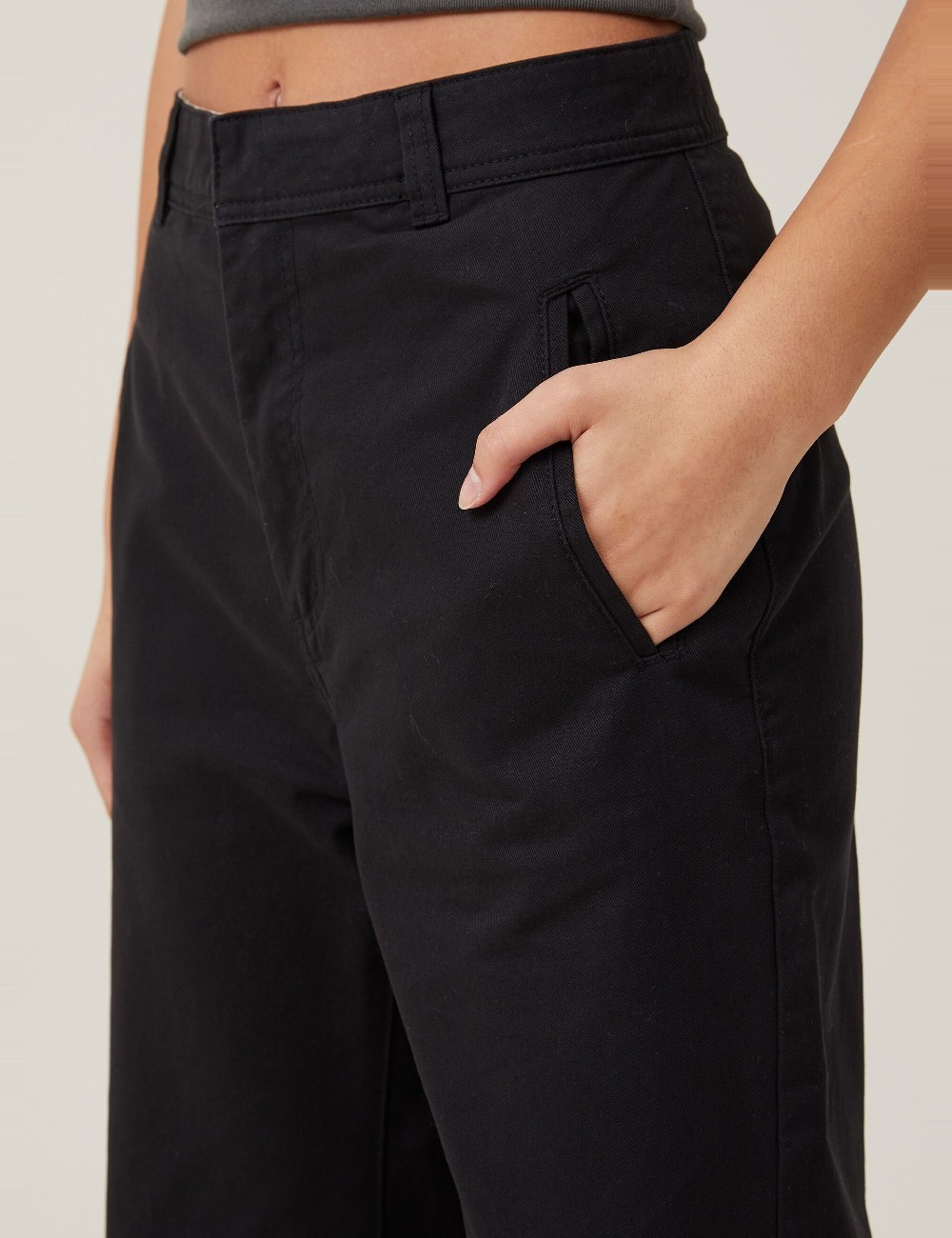 Pantaloni Cotton On, negru - 1 | YEO