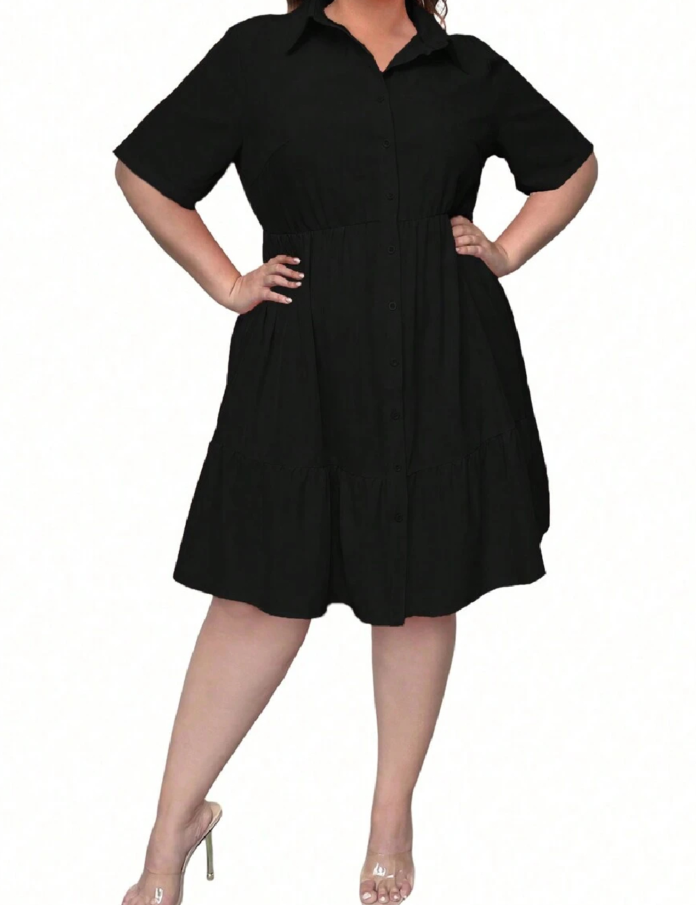 Rochie scurta SHEIN CURVE, negru