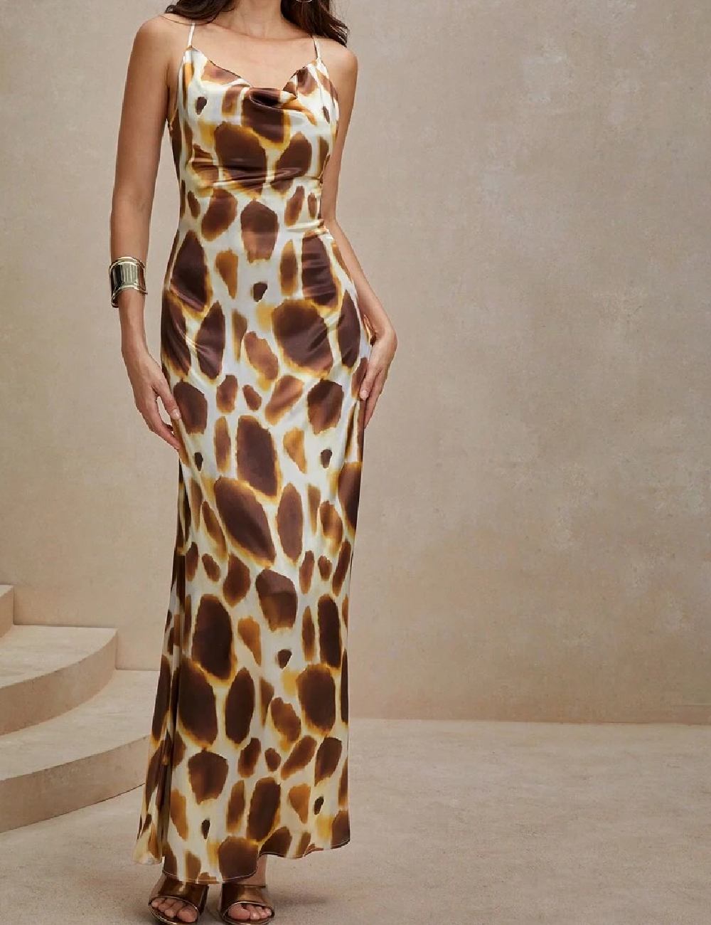 Rochie lunga Anewsta, mix culori