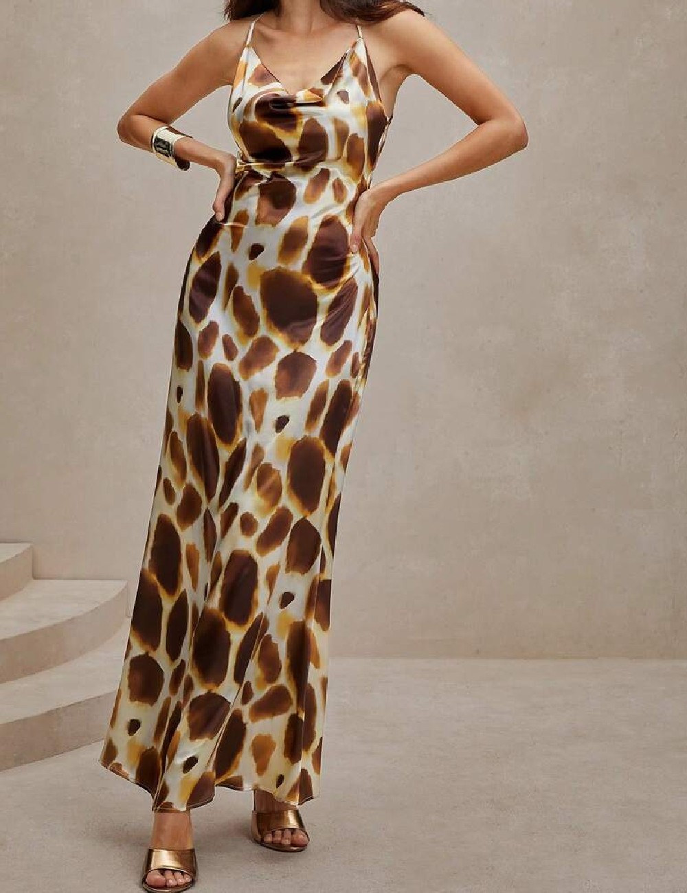 Rochie lunga Anewsta, mix culori - 1 | YEO