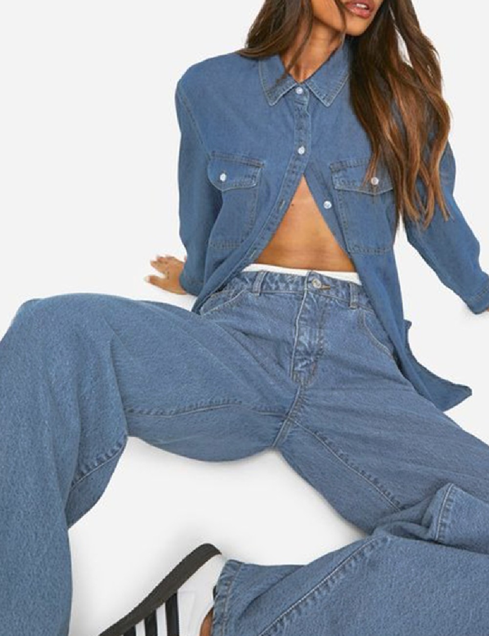 Blugi Boohoo, albastru - 1 | YEO