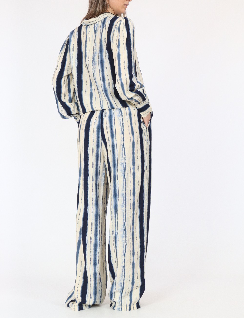 Pantaloni Vero Moda, crem/albastru - 1 | YEO