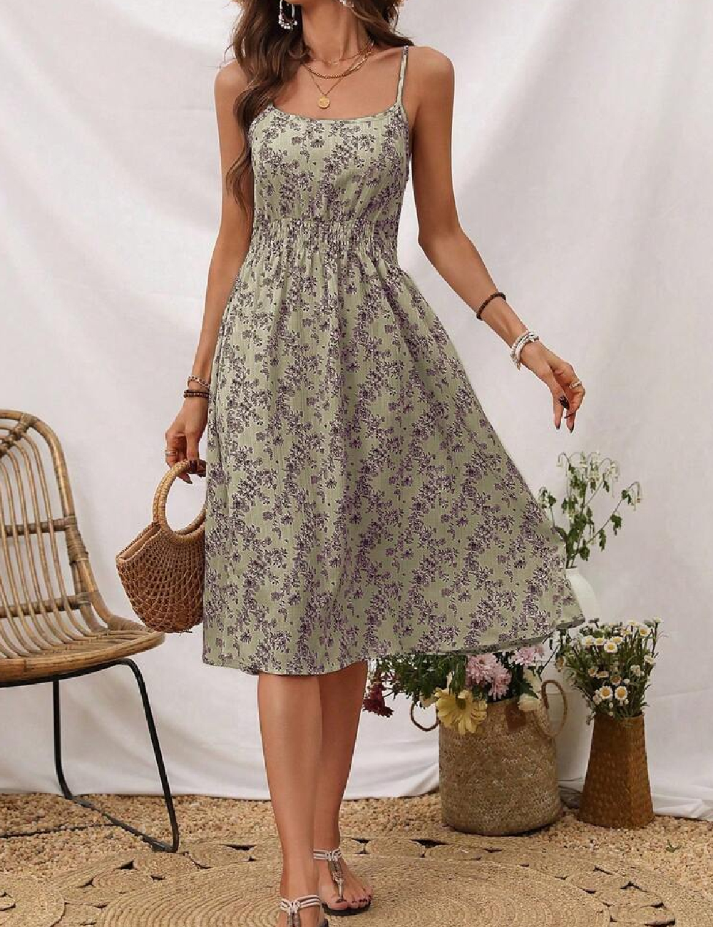 Rochie medie SHEIN, bej