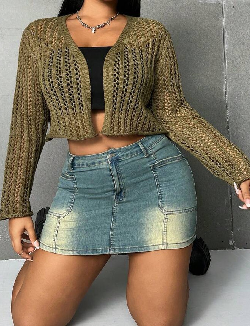Blazer SHEIN CURVE, verde - 1 | YEO