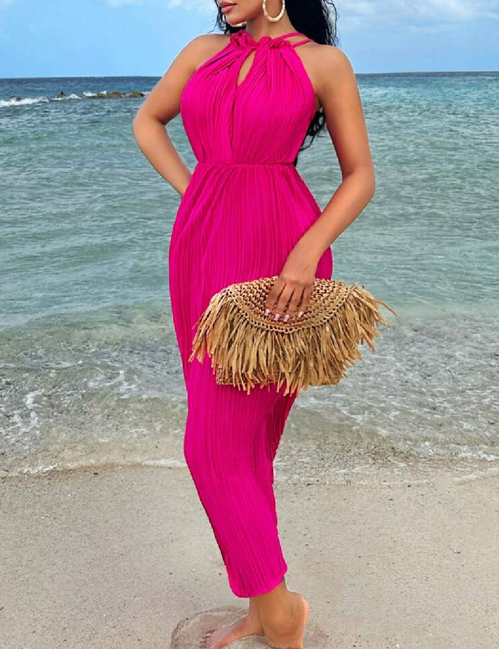 Rochie lunga SHEIN, roz