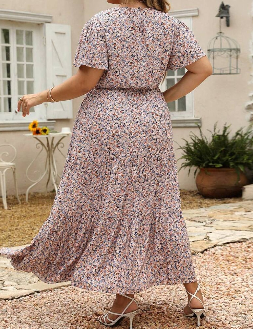 Rochie lunga SHEIN CURVE, floral print - 1 | YEO