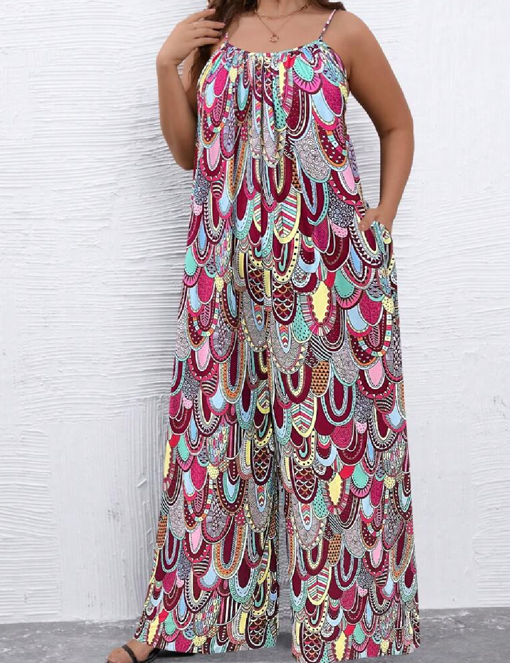Salopeta SHEIN CURVE, mix culori