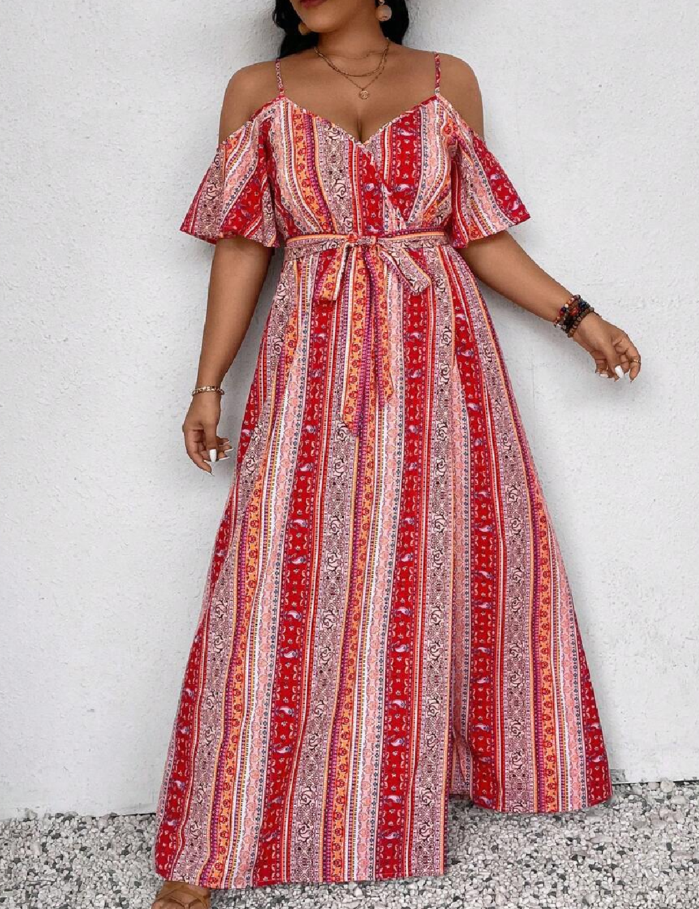 Rochie lunga SHEIN CURVE, mix culori