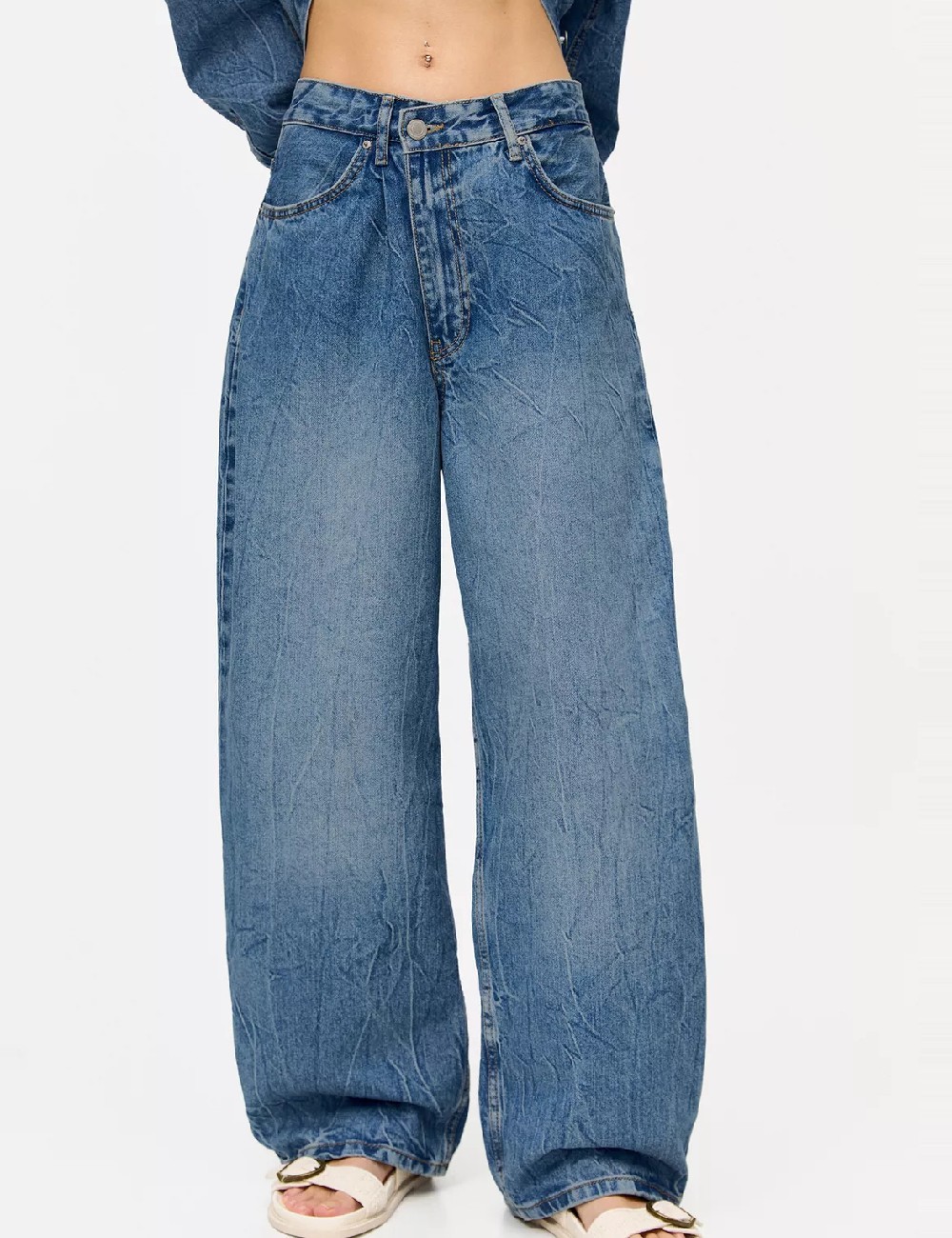 Blugi Pull&Bear, albastru - 1 | YEO