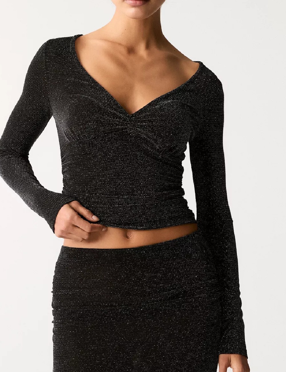 Top Pull&Bear, negru - 1 | YEO