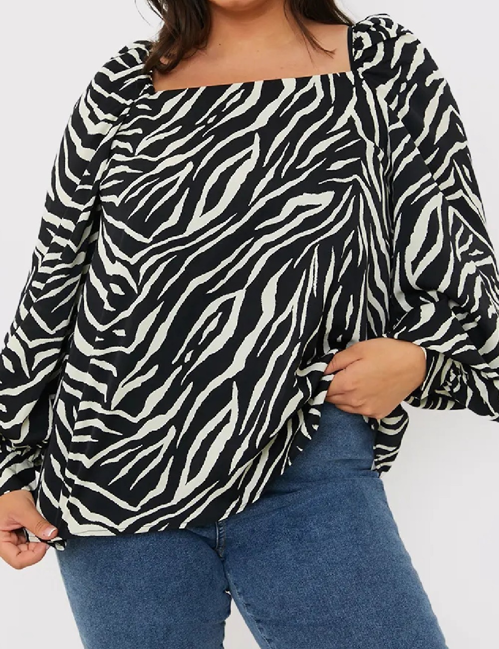 Bluza IN THE STYLE, alb/negru - 1 | YEO