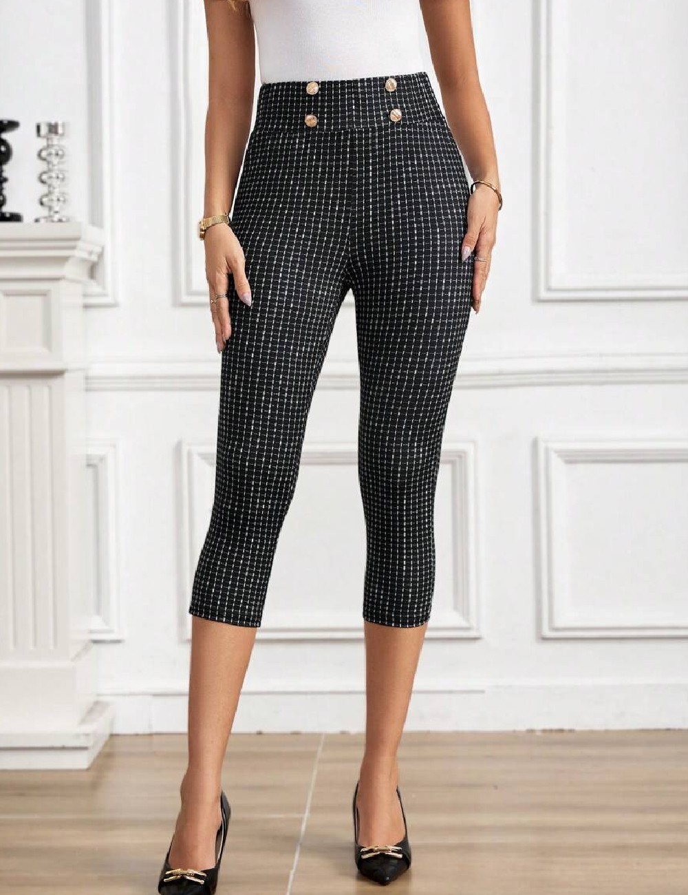 Pantaloni scurti SHEIN, negru - 1 | YEO