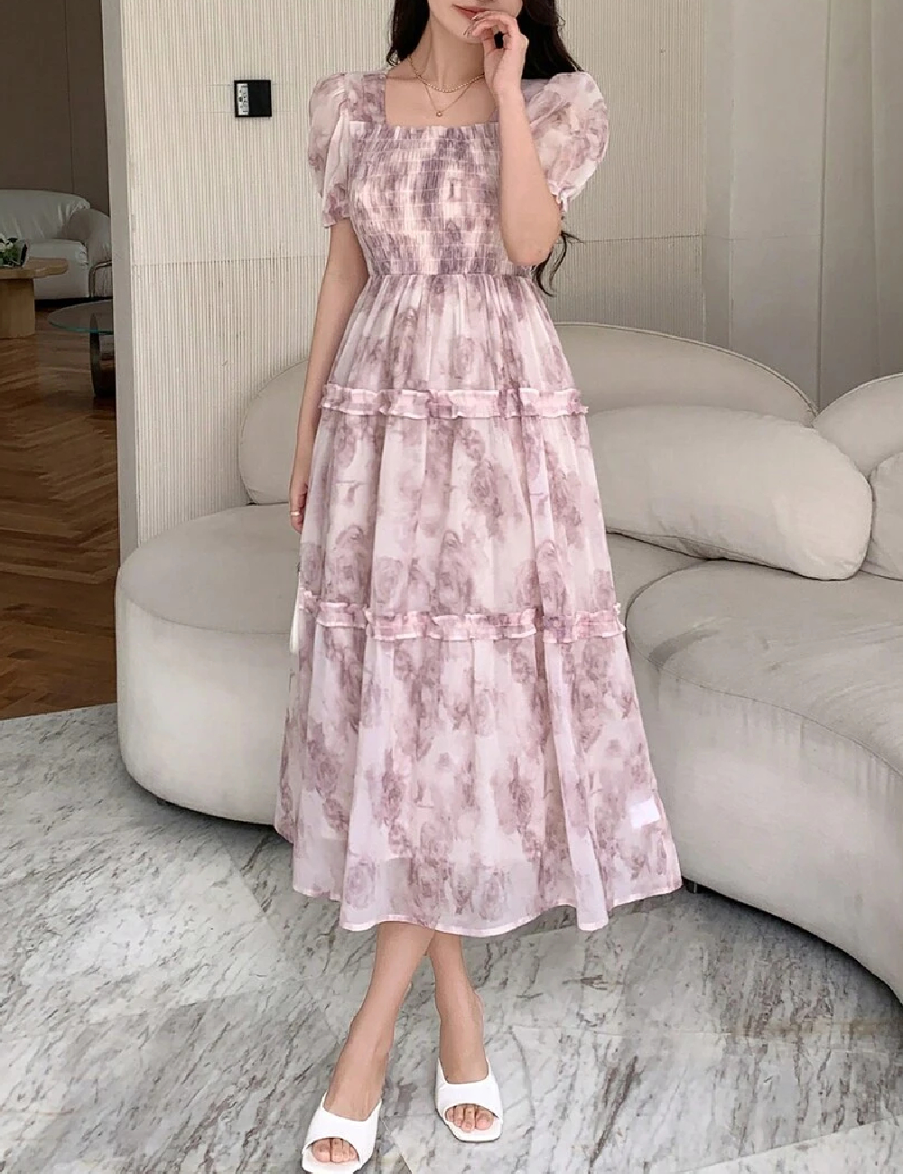 Rochie medie Dazy, mov
