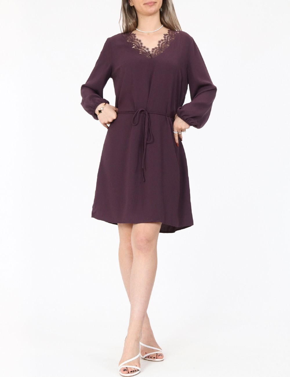 Rochie scurta Vero Moda, pruna - 1 | YEO