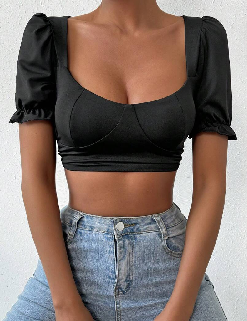 Top SHEIN, negru
