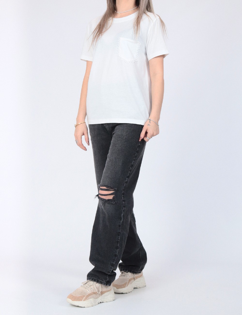 Tricou Jacqueline de Yong, alb - 1 | YEO